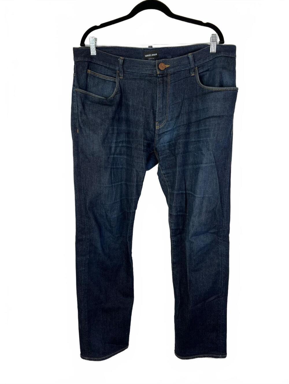 Giorgio Armani Men's Dark Blue Denim Jeans W36 L32 Made in Italy